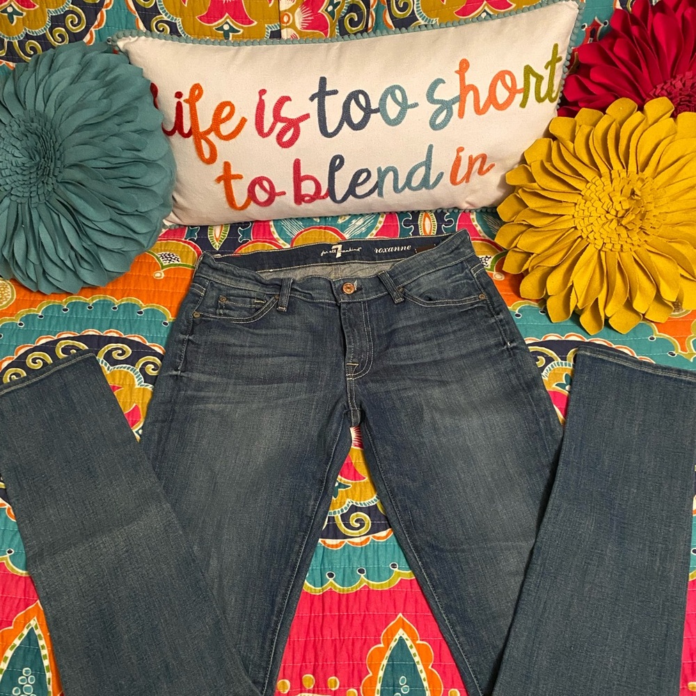 7 For All Mankind Skinny Jeans Size 28